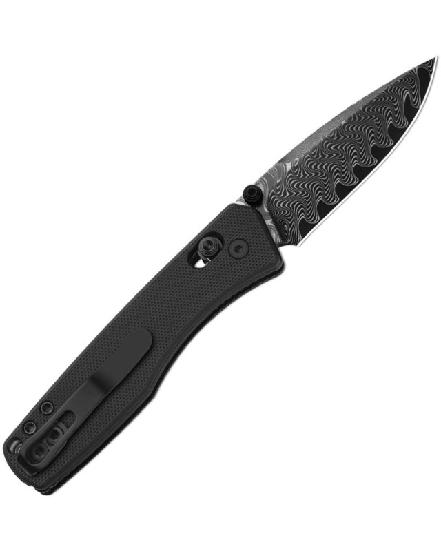 Kizer Aegis Clutch Lock Damascus Steel Blade Black G10 Handle