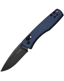 Kizer Aegis Clutch Lock Black DLC AEB-L Steel Blade Blue Aluminium Handle