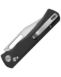 Kubey TBO Crossbar Lock Satin 14C28N Black G10 Handle