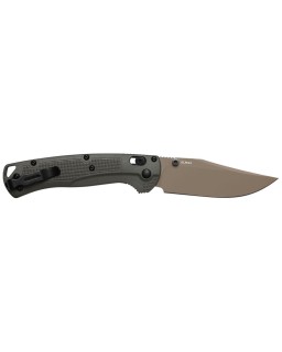 Benchmade Taggedout ELMAX steel Olive Cerakote finish Olive Grivory handle AXIS lock