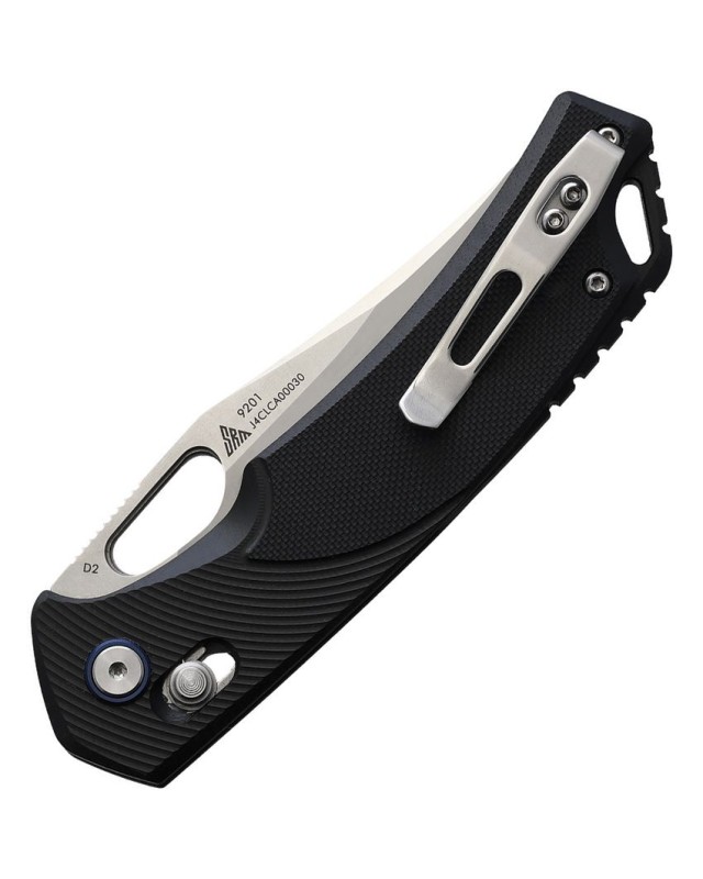 SRM 9201 folding knife Ambi Lock D2 steel black G10 handle