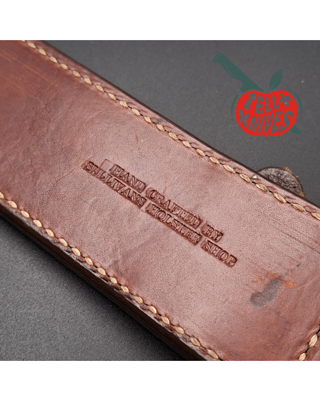 Jean Tanazacq 1989 Modèle Prairie 2 acier 440C forgé finition miroir garde laiton manche rondelles de cuir étui cuir