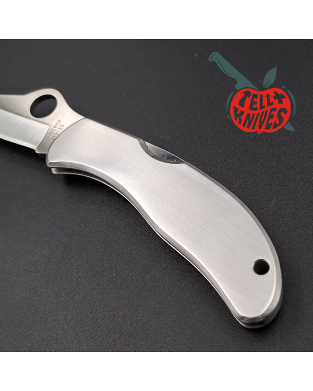 Spyderco 1997 Worker C01 ATS-55 stainless steel SEKI-CITY Japan polished stainless handle