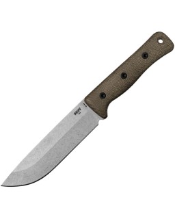 REIFF F6 Leuku Gen2 Survival Knife CPM-3V steel stonewash finish blade Green Canva micarta handle black kydex sheath