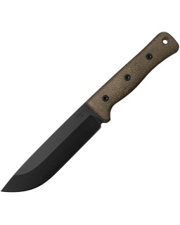 REIFF F6 Leuku Gen2 Survival Knife CPM-3V steel black DLC coated blade Green Canva Micarta handle black kydex sheath