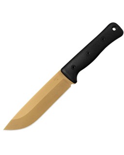 REIFF F6 Leuku Gen2 Survival Knife CPM-3V steel Dark Earth DLC coated blade Black micarta handle black kydex sheath