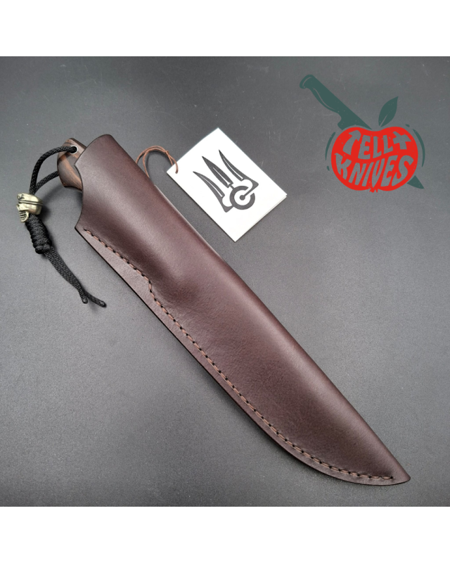 Sergey Shidlovskiy Custom Knives Model Dandy L Damascus stainless steel silver nickel guard Bocote wood handle