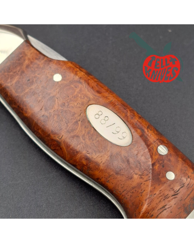 1999 Hattori Limited Edition H-51 folding knife VG-10 steel miror finish mahogany wood handle wood box 99pces