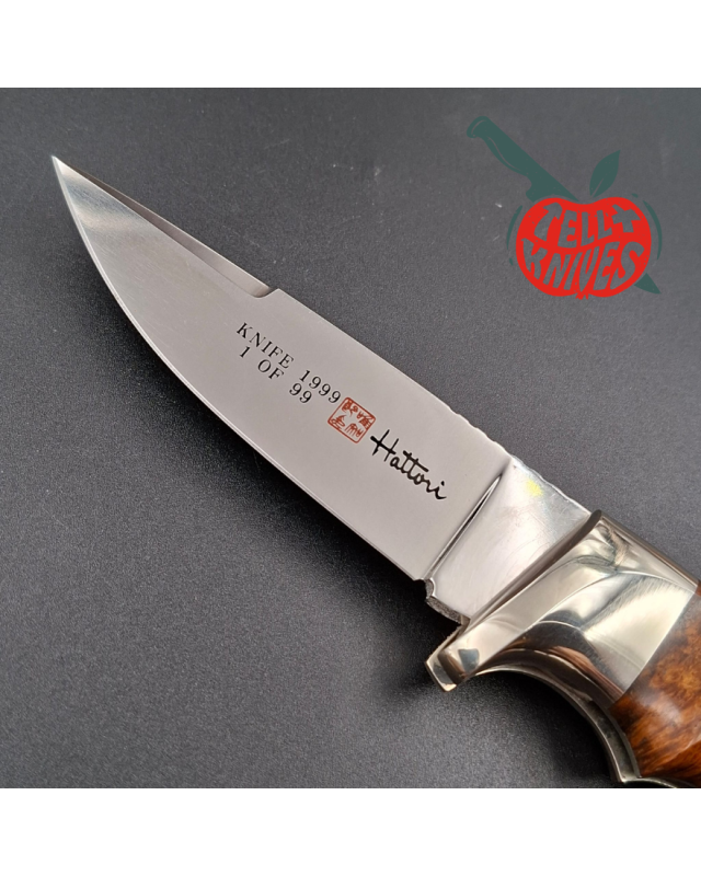 1999 Hattori Limited Edition H-51 folding knife VG-10 steel miror finish mahogany wood handle wood box 99pces