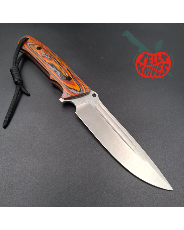 Sergey Shidlovskiy Custom Knives Fighter Compact Full tang 440C stainless steel laminate wood handle