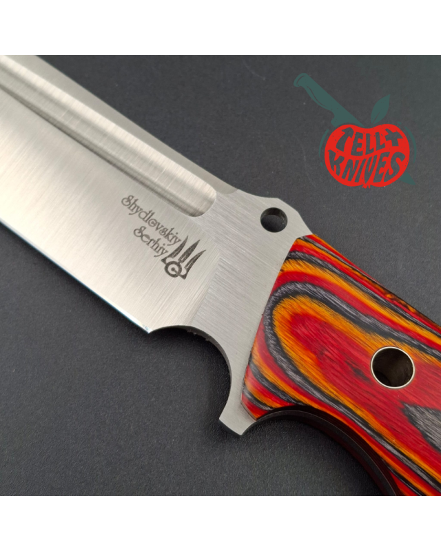 Sergey Shidlovskiy Custom Knives Fighter Compact Full tang 440C stainless steel laminate wood handle