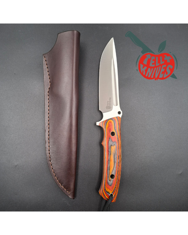 Sergey Shidlovskiy Custom Knives Fighter Compact Full tang 440C stainless steel laminate wood handle