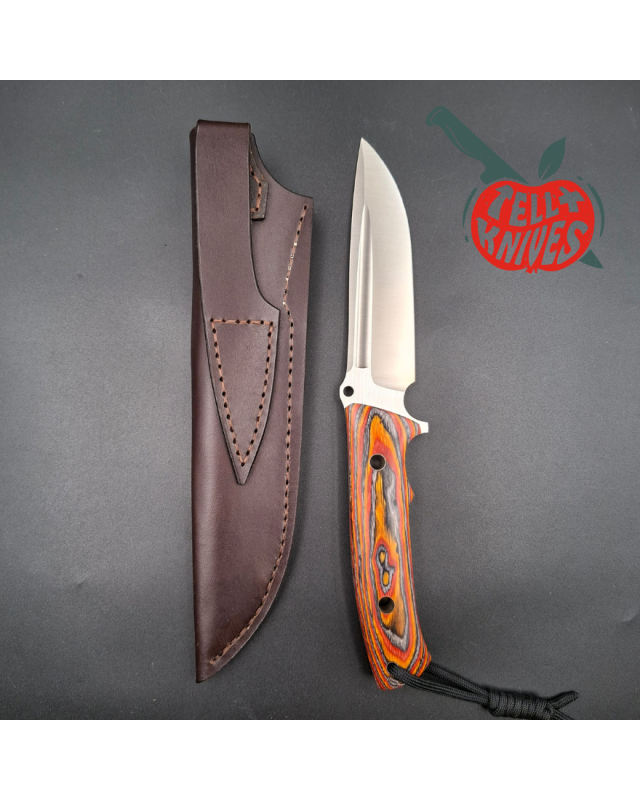 Sergey Shidlovskiy Custom Knives Fighter Compact Full tang 440C stainless steel laminate wood handle