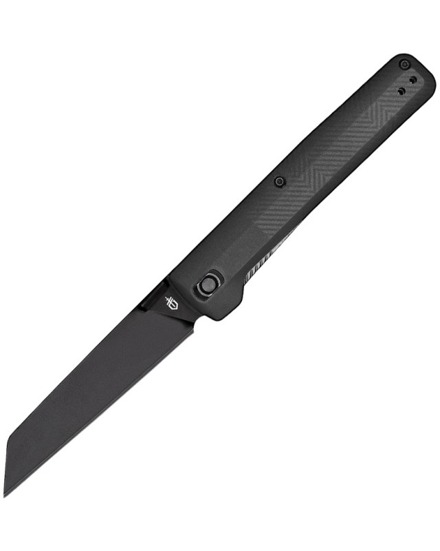 Gerber Tanto Pledge Linerlock Folding Knife Black 7Cr17Mov Steel Lichen Green Handle