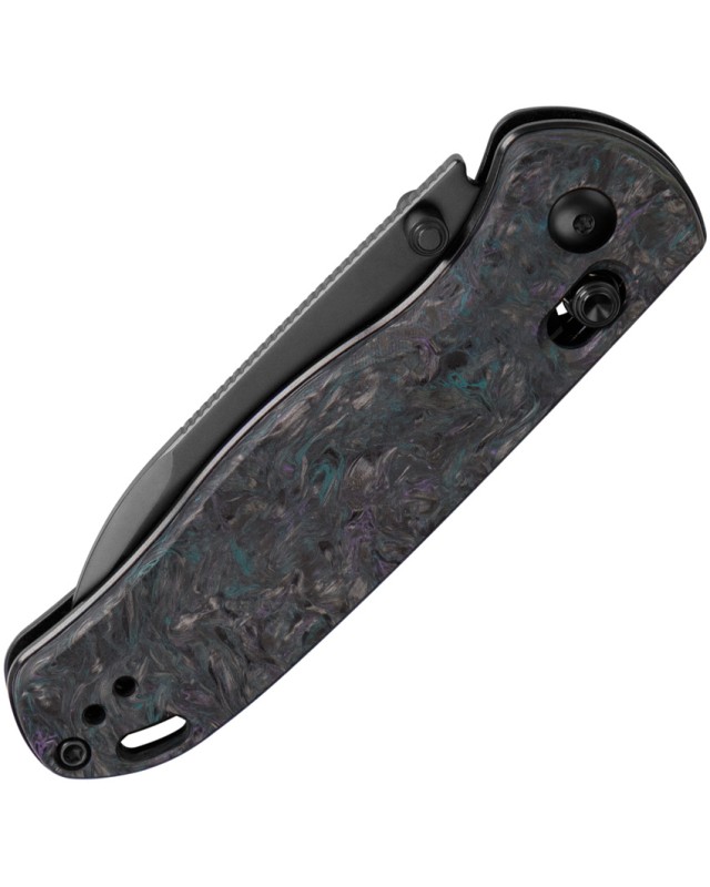 Kizer Drop Bear Clutch Lock Black Finish S35VN Steel Blade Dark Carbon Fiber Handle