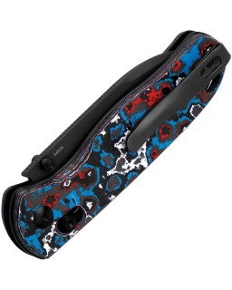 Kizer Drop Bear Clutch Lock Black DLC S45VN Nebula Carbon Fiber Handle