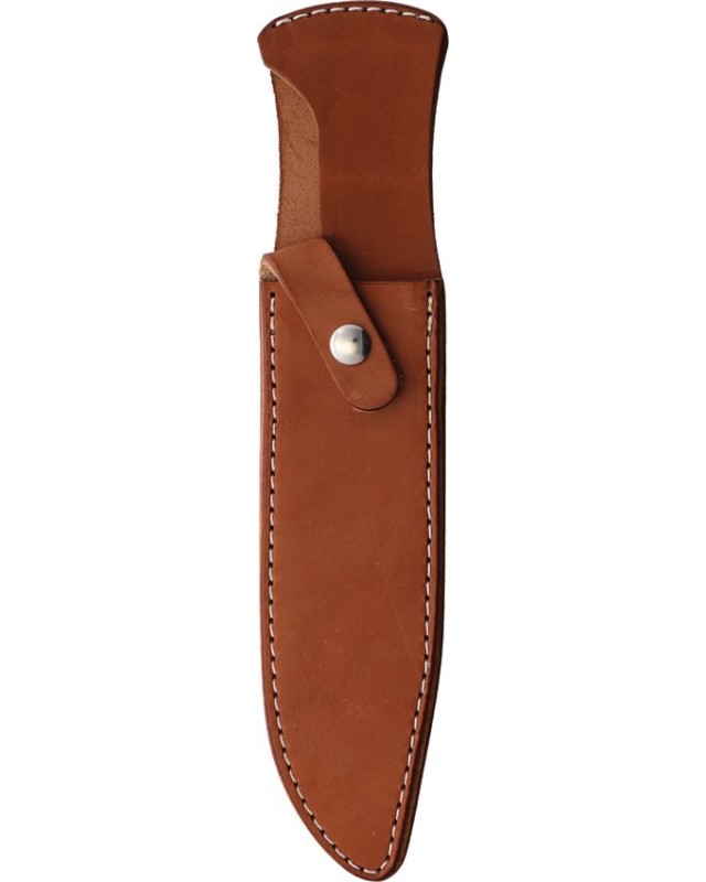 Bark River Knives Highwayman IV Fixed Blade CPM154 stainless steel Green Canva Micarta handle brown leather sheath