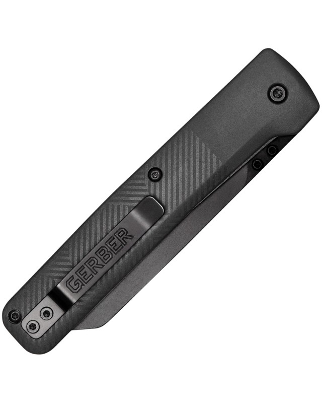 Gerber Tanto Pledge Linerlock Folding Knife Black 7Cr17Mov Steel Lichen Green Handle