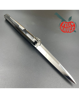 Jacques MONGIN Facette 13 couteau pliant lame acier inox finition miroir manche corne de buffle