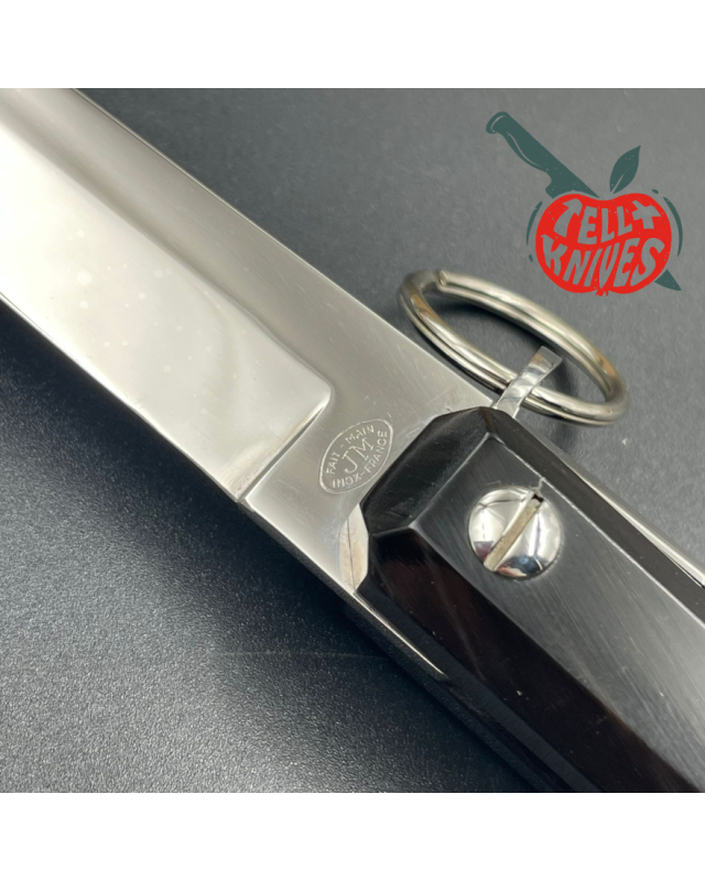 Jacques MONGIN Facette 13 couteau pliant lame acier inox finition miroir manche corne de buffle