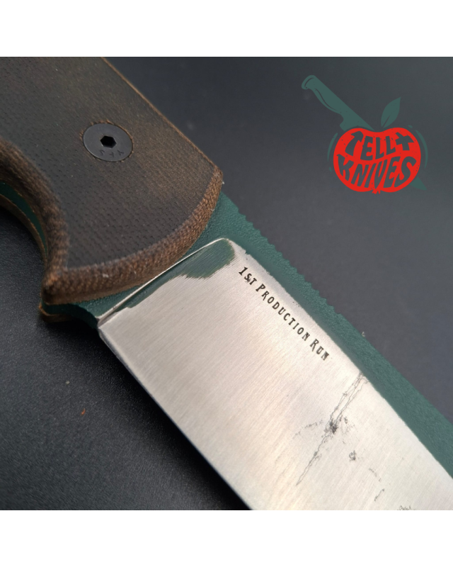 Blackjack Knives Tac Ops 8 1st Production Run 1095HC carbon steel full tang green micarta handle black kydex sheath