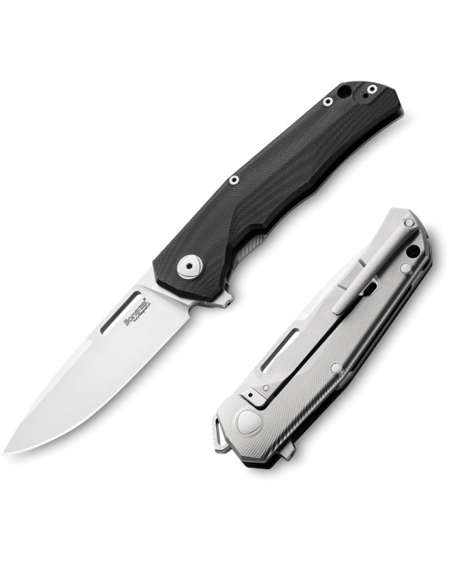 LionSteel Q4TTRO Folding Knife  CPM-MagnaCut Steel Braun Micarta Titanium Handle