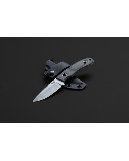 TRC Knives Kosmos RWL-34 steel Satin Finish Black Canva Micarta handle black kydex sheath