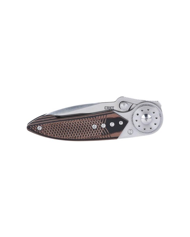 CRKT Walker Blade Lock Folding Knife 14C28N Steel Braun G10 Handle