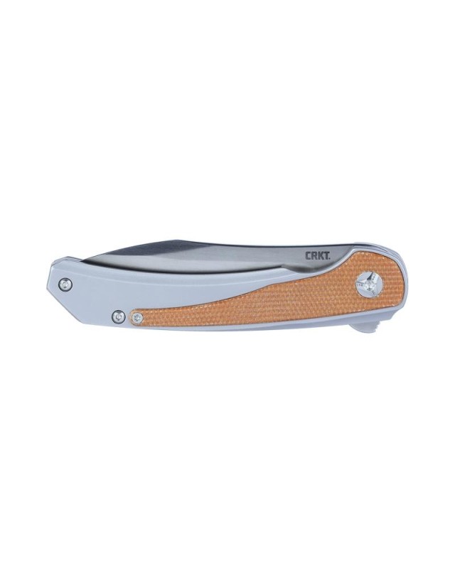 CRKT Padawan Framelock Folding Knife 14C28N Steel Brown Micarta Handle