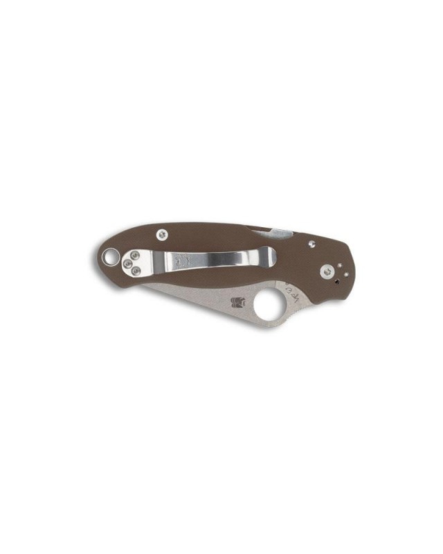 Spyderco Para 3 Sprint Run 2024 Folding Knife  CPM15V Steel Brown G10 Handle