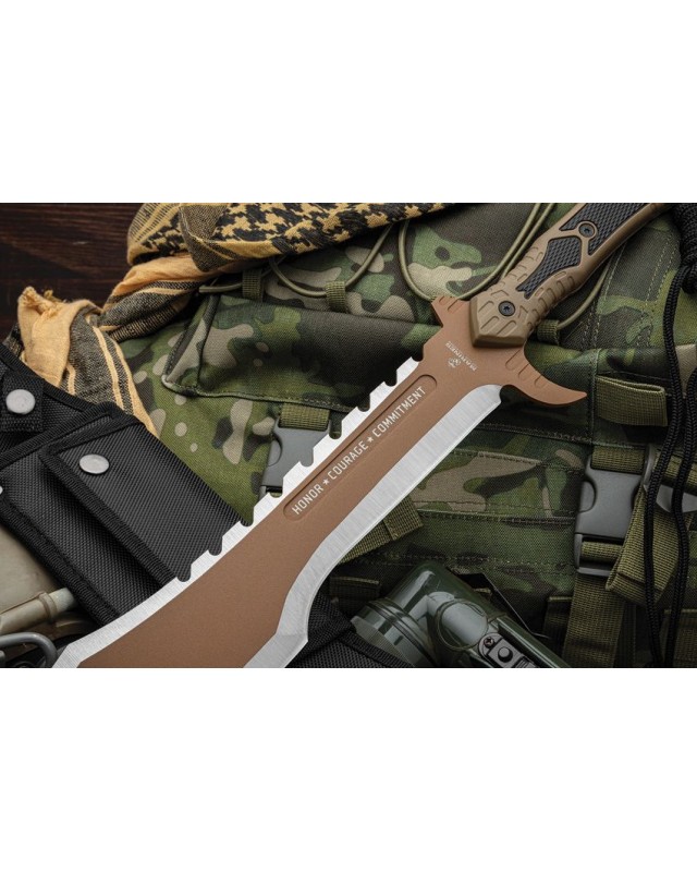 United Cutlery USMC Desert Ops Spartan Sword Tan finish black nylon sheath