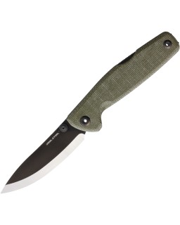 Real Steel Yak Folding Knife  14C28N Steel Green Micarta Handle
