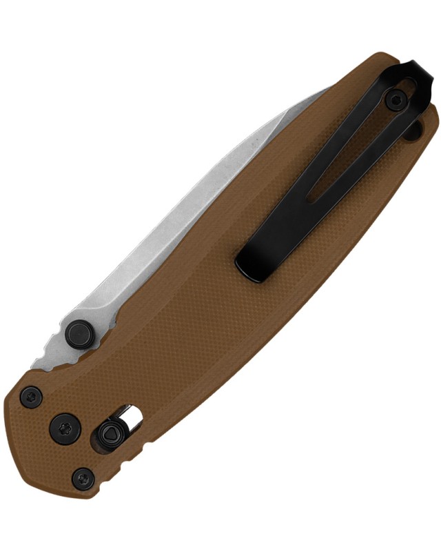 Kershaw Broadside Duralock Folding Knife 2052 D2 Steel Brown G10 Handle