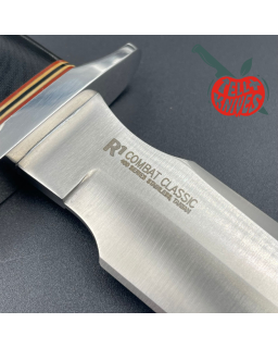 Cold Steel R1 Military Classic 400 Series Stainless Taiwan AUS-8A steel black micarta handle brown leather sheath