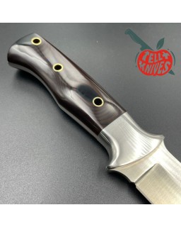 AL MAR KNIVES AMK SERE 3007 Large Fighting Knife full tang AUS-6A steel micarta handle black leather sheath Special Forc