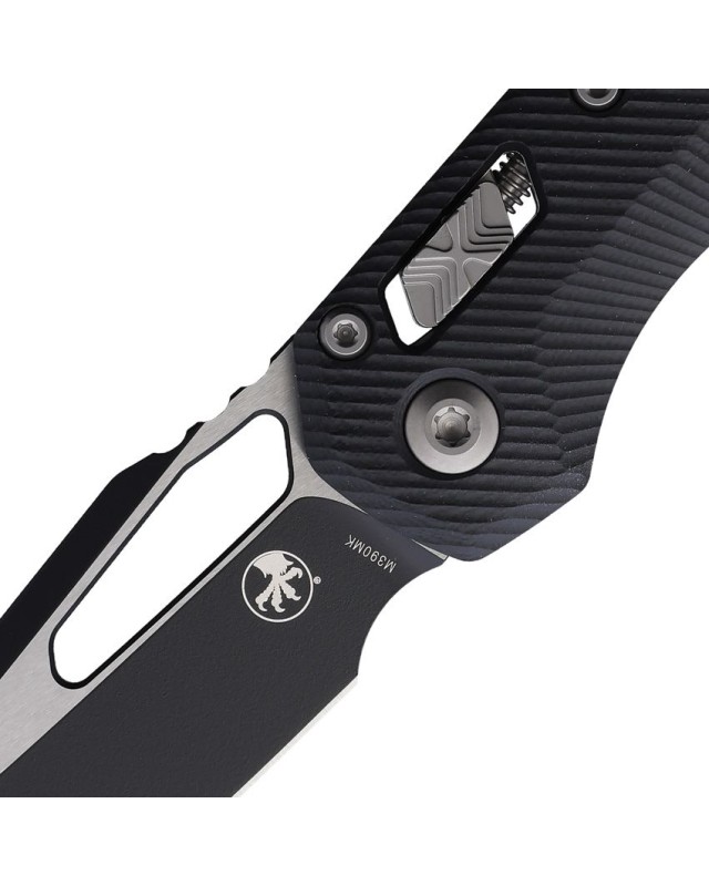 Microtech Knives MSI M390MK steel Ram-Lok M390MK steel Two Tone Finish Black G10
