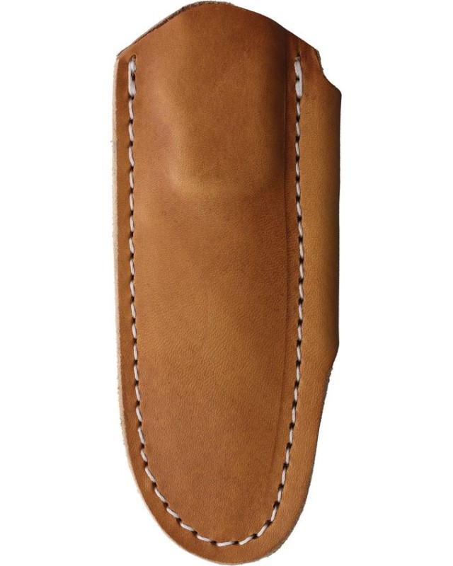 BRADFORD Guardian 3.2 fixed blade full tang AEB-L steel stonewash finish Tiger Striped G10 handle brown leather sheath