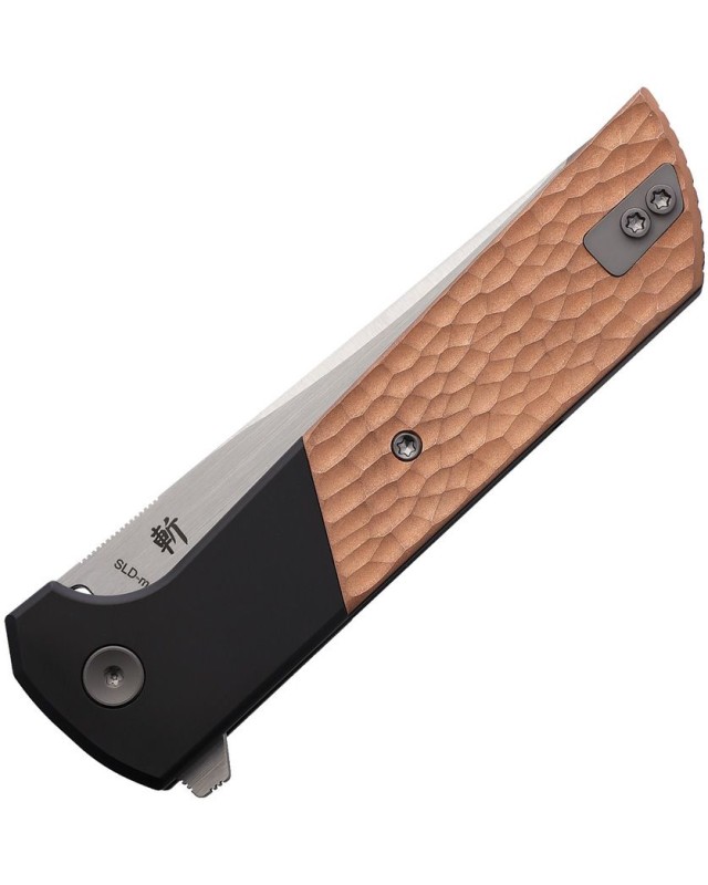 North Mountain Blade Chop2 SLD-Magic Steel Button Lock hammered Copper handle