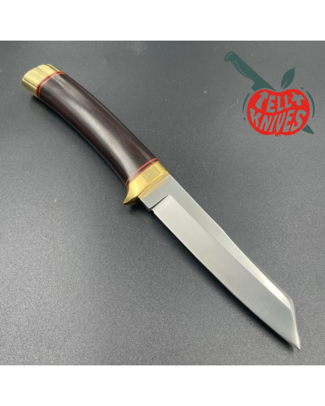 Hattori fixed blade "2005 Knife of the Year" Reverse Tanto 3717 VG-10 stainless steel brass guard and pommel ebony wood 