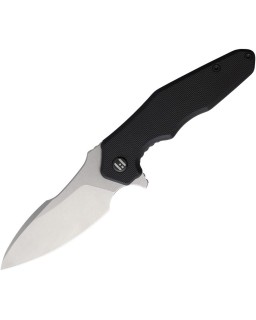 HIGHTRON Mini Ventura folding knife D2 steel satin finish blade Black G10 handle Linerlock