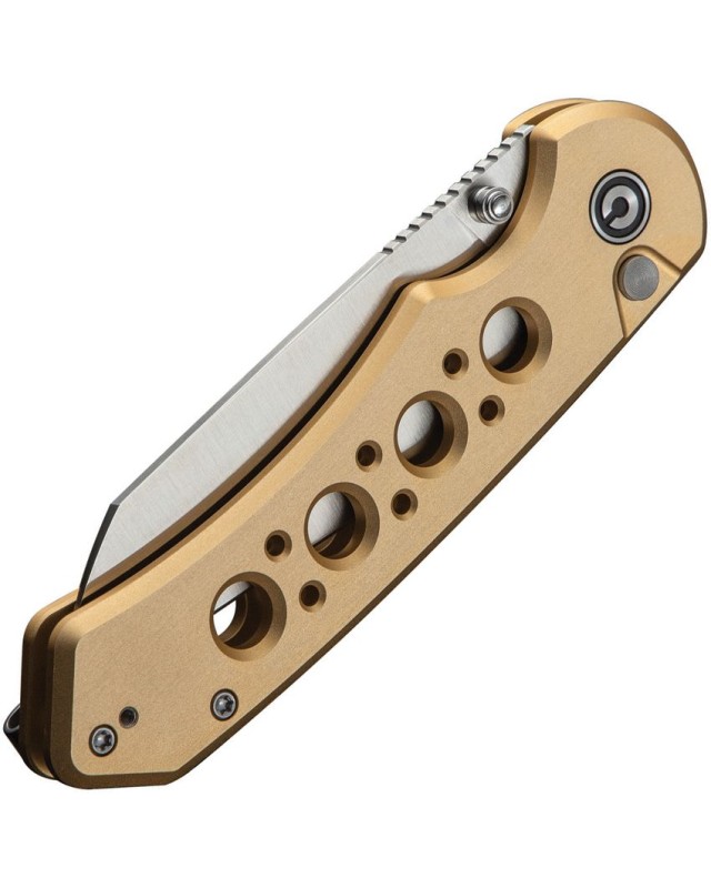 Civivi Pragma Prime folding knife 14C28N steel stonewash finish blade Button Lock Champagne Aluminium Handle Flipper