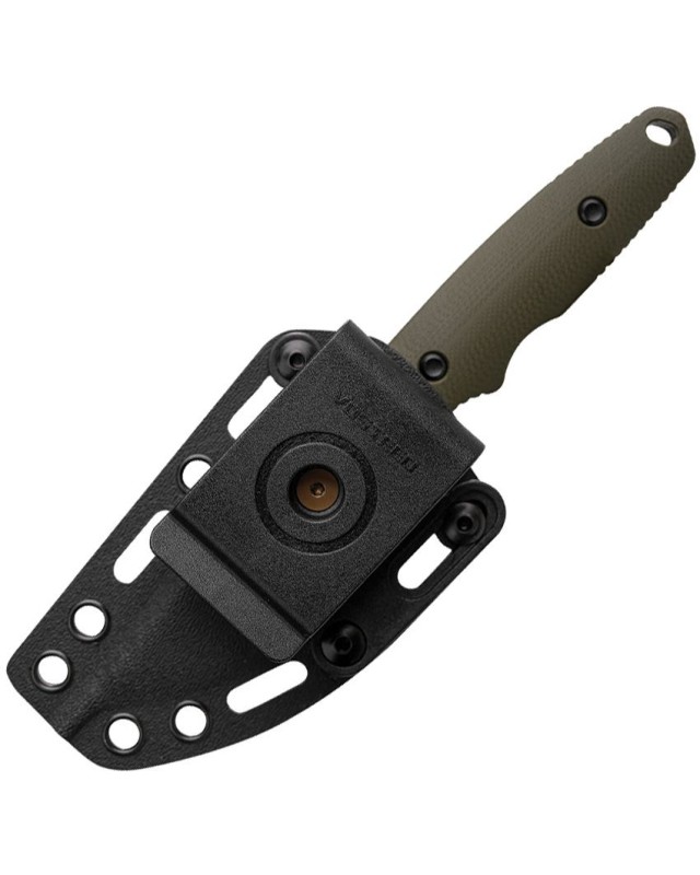 Vosteed H-Back full tang Fixed Blade 14C28N steel blackwash finish OD Green G10 handle black kydex sheath
