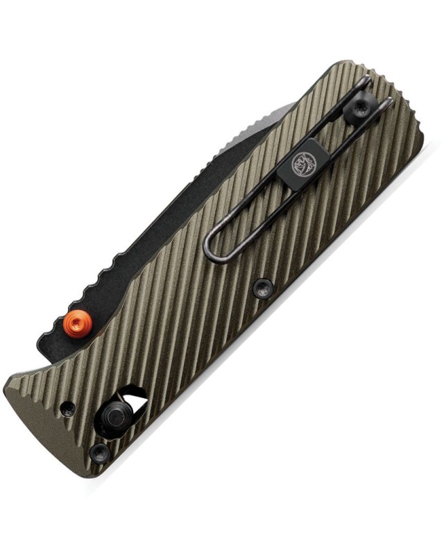 VOSTEED Vombat Zulu shape blade M390 premium steel satin finish Crossbar Lock olive Aluminum Handle A4105