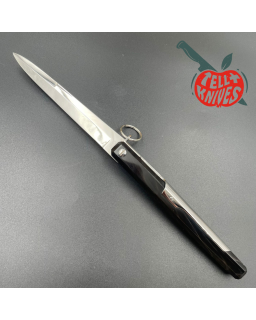 Jacques MONGIN Facette 13 couteau pliant lame acier inox finition miroir manche corne de buffle