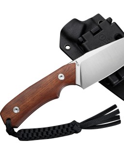 Civivi Gander Fixed Blade 14C28N steel full tang satin finish Brown wood handle