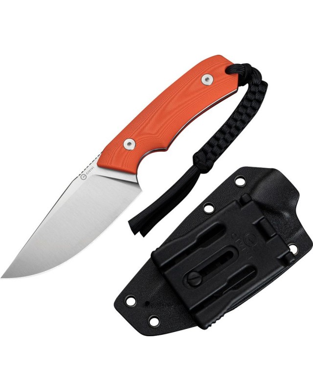 Civivi Gander Fixed Blade 14C28N steel full tang satin finish Orange G10 handle