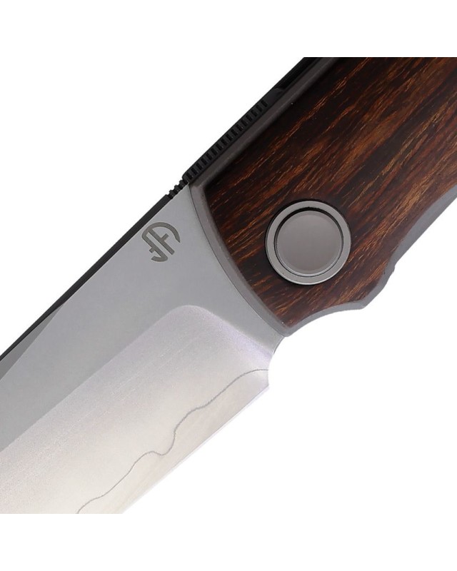 North Mountain Blade Chop 4 SAN MAI Tanto SLD-Magic Steel Linerlock Ironwood handle Front Flipper