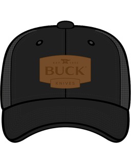 Buck Mesh Snapback Hat Black 14245