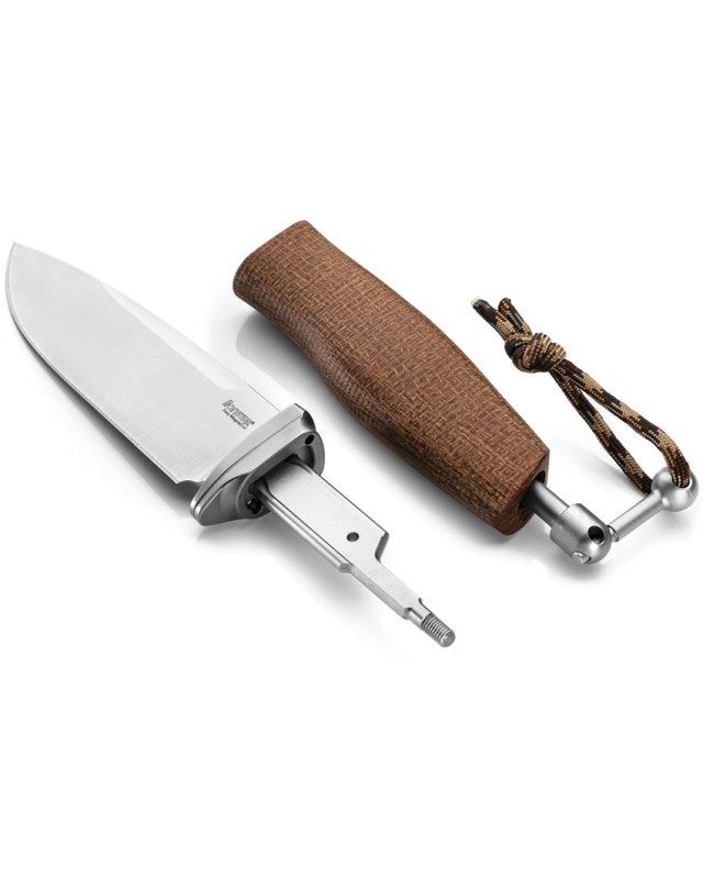 Lionsteel ACHA Fixed Blade M390 Steel Satin Finish Natural Micarta Handle AHBLN