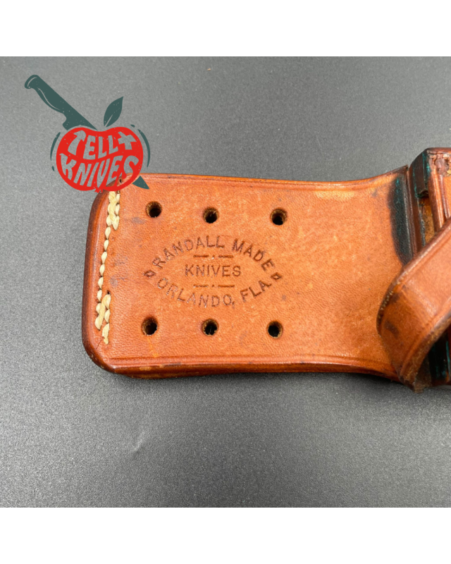 Randall Made Knives Vintage 70ies Model 15 5.5 Airman forged carbon steel black micarta four fingers grip handle brass g